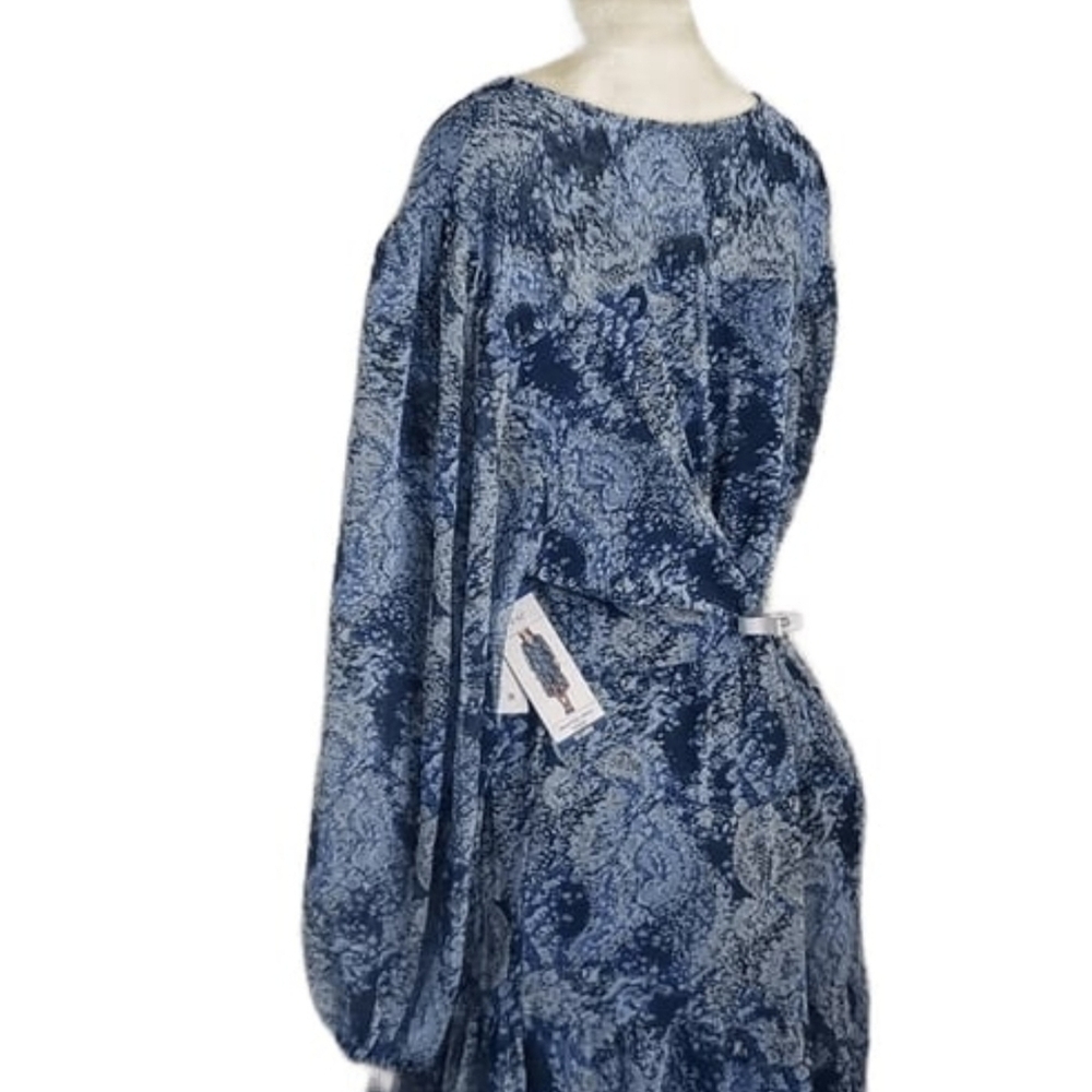 NWT Joie Parisian Paisley Printed Blue Boho Dress Size XXL - Picture 5 of 13